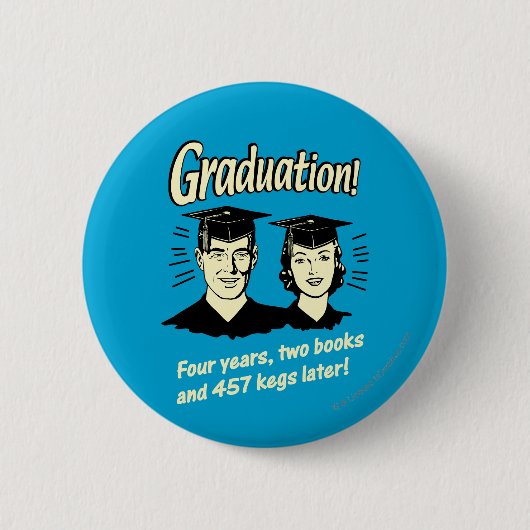 Abschluss: 4 Jahre, 2 Bücher Button (Vorderseite)