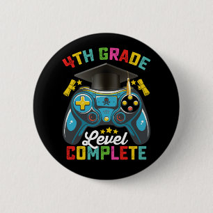 Abschluss 4. Klasse Abitur Gaming Gamer Button