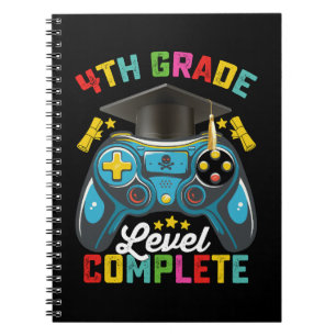 Abschluss 4. Klasse Abitur Gaming Gamer Notizblock
