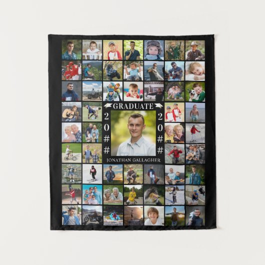 Abschluss 55 - Farbhintergrund für die FotoCollage Wandteppich (Vorderseite)