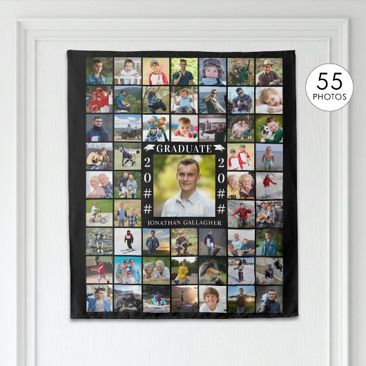 Abschluss 55 - Farbhintergrund für die FotoCollage Wandteppich