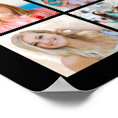 Abschluss 55 Fotocollage Persönliche Farbgestaltun Poster (Ecke)