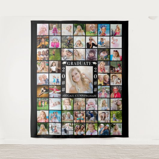 Abschluss 55 - Hintergrundfarbe für Fotocollage Wandteppich (Vorderseite)