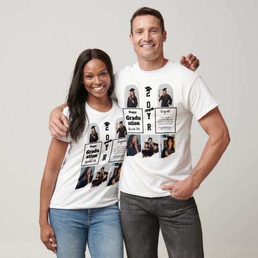 Abschluss 5 Foto-Feier Absolventenvorlage T-Shirt (Unisex)