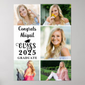 Abschluss 5 Fotocollage Class Year Typografie Poster (Vorne)