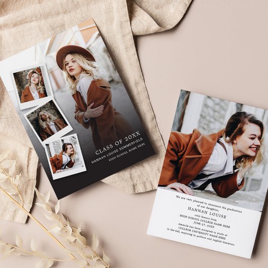 Abschluss 5 FotoCollage Moderne Grad 2025 Ankündigung