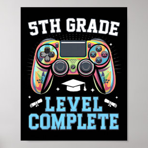 Abschluss 5. Klasse Letzter Schultag Gamer Poster