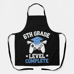 Abschluss 6. Klasse Level Complete Gamer Gaming Schürze