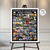 Abschluss 70 FotoCollage Einfach benutzerdefiniert Poster