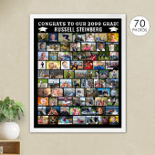 Abschluss 70 FotoCollage Einfach benutzerdefiniert Poster