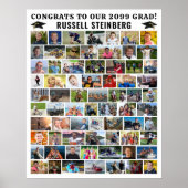 Abschluss 70 FotoCollage Einfach benutzerdefiniert Poster (Vorne)