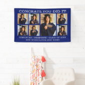 Abschluss 7 FotoCollage Glückwunschs Grad 2025 Blu Banner (Insitu)