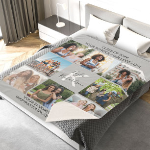 Abschluss 8 Foto Collage and Quote Gray Graduate Sherpadecke