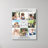 Abschluss 8 Fotocollage and Quote Grau Leinwanddruck (Vorderseite)