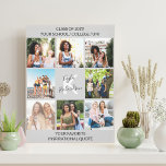 Abschluss 8 Fotocollage and Quote Grau Leinwanddruck<br><div class="desc">Chic Canvas Print, um für Ihren Absolvent personalisieren. Die Fotovorlage ist Set für Sie, 8 Ihrer Lieblings-Fotos Ihrer Studienjahre hinzuzufügen. Ihre Fotos werden in quadratischer / instagram-Format in einer einfachen Grid-Stil Foto-Collage angezeigt. Dieses mit Monogramm Design ist noch personalisiert mit dem Namen des Absolventen und dem ersten, benutzerdefinierten Text oder...</div>