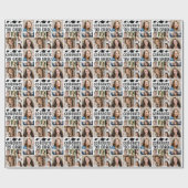 Abschluss 9 FotoCollage - benutzerdefinierte Textf Geschenkpapier (Flach)