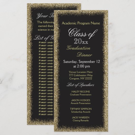 Abschluss Abendessen Einladung (Vorne/Hinten)