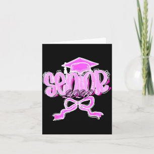 Abschluss Abiturklasse Kokette rosa Illustration Karte