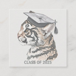 Abschluss-Abschlusskarte mit QR-Code Begleitkarte