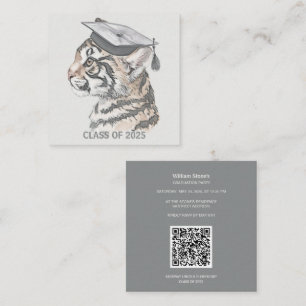 Abschluss-Abschlusskarte mit QR-Code Begleitkarte