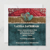 Abschluss-Absolvent-Western-Leder-coole Einladung (Rückseite)