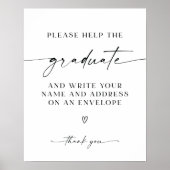 Abschluss Address Envelope-Zeichen Poster (Vorne)