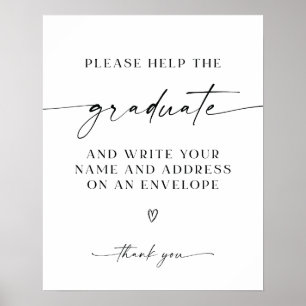 Abschluss Address Envelope-Zeichen Poster