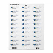 Abschluss Address Labels Blue Cap (Vorne)