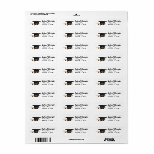 Abschluss Address Labels Class of 2025 (Vorne)