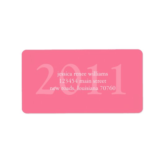 Abschluss Adressaufkleber (Vorne)