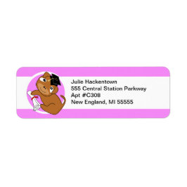 Abschluss-Adressenaufkleppchen