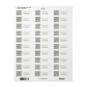 Abschluss-Adressenzeichen für geometrische Muster (Vorne)