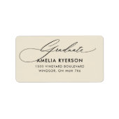 Abschluss-Adressetikett Adressaufkleber (Vorne)