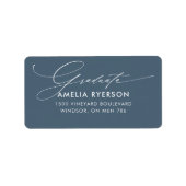 Abschluss-Adressetikett Adressaufkleber (Vorne)