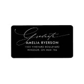 Abschluss-Adressetikett Adressaufkleber (Vorne)