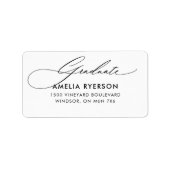 Abschluss-Adressetikett Adressaufkleber (Vorne)