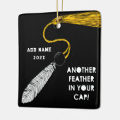 Abschluss Advanced Degree Keepake-Geschenk Keramikornament (Links)