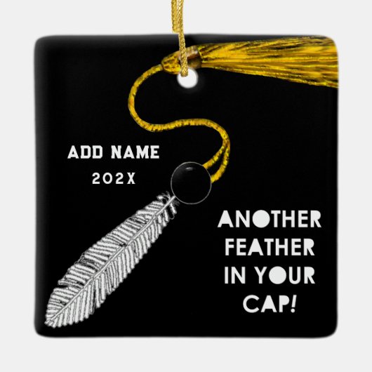 Abschluss Advanced Degree Keepake-Geschenk Keramikornament (Vorderseite)