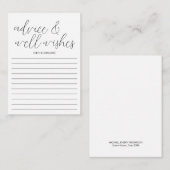 Abschluss Advice Card Graduation Party Game Mitteilungskarte (Vorne/Hinten)