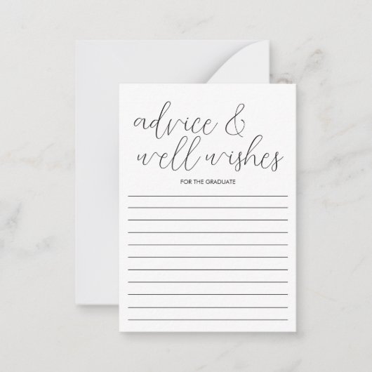 Abschluss Advice Card Graduation Party Game Mitteilungskarte (Vorderseite)