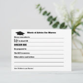 Abschluss Advice wünscht Grad Party Begleitkarte (Stehend Vorderseite)