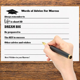 Abschluss Advice wünscht Grad Party Begleitkarte