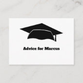 Abschluss Advice wünscht Grad Party Hinweiskarte (Rückseite)