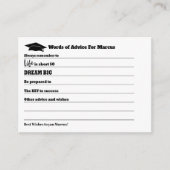 Abschluss Advice wünscht Grad Party Hinweiskarte (Vorderseite)