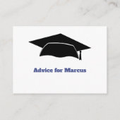 Abschluss Advisor Wisdom Best Wishings Grad Party Hinweiskarte (Rückseite)