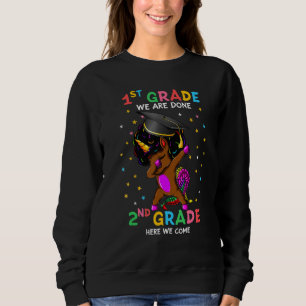 Abschluss Afro Unicorn letzter Tag des Scho Sweatshirt