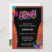 Abschluss Aloha Einladungen (Vorne/Hinten)