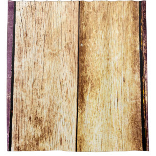 Abschluss alter Holztextur Duschvorhang