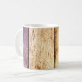 Abschluss alter Holztextur Kaffeetasse (Vorderseite Links)