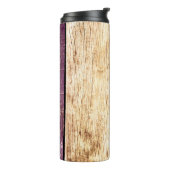 Abschluss alter Holztextur Thermosbecher (Nach links gedreht)